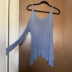 A&F asymmetrical long sleeve top